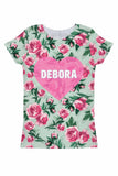 Sweetheart Customized NAME Zoe Flower T-Shirt - Women - Pineapple Clothing