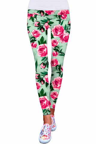 Sweetheart Lucy Floral Print Performance Leggings - Women - Pineapple Clothing