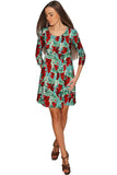 Toscana Gloria Green Pattern Empire Waist Dress - Women - Pineapple Clothing