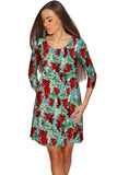 Toscana Gloria Green Pattern Empire Waist Dress - Women - Pineapple Clothing