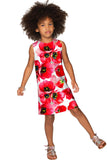 Tulip Salsa Adele Unique Red & White Floral Shift Dress - Girls - Pineapple Clothing