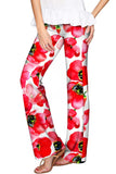 Tulip Salsa Amelia Red Flower Print Palazzo Pant - Women - Pineapple Clothing
