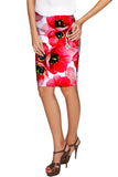Tulip Salsa Carol Red Summer Stretch Pencil Skirt - Women - Pineapple Clothing