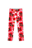 Tulip Salsa Lucy Cute Red Floral Print Summer Legging - Girls - Pineapple Clothing