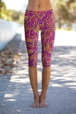 Vibrant Galaxy Ellie Performance Capri Leggings - Women - Pineapple Clothing