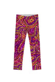 Vibrant Galaxy Lucy Trendy Purple Printed Leggings - Girls - Pineapple Clothing