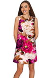 Vintage Charm Adele Floral Sleeveless Shift Dress - Women - Pineapple Clothing