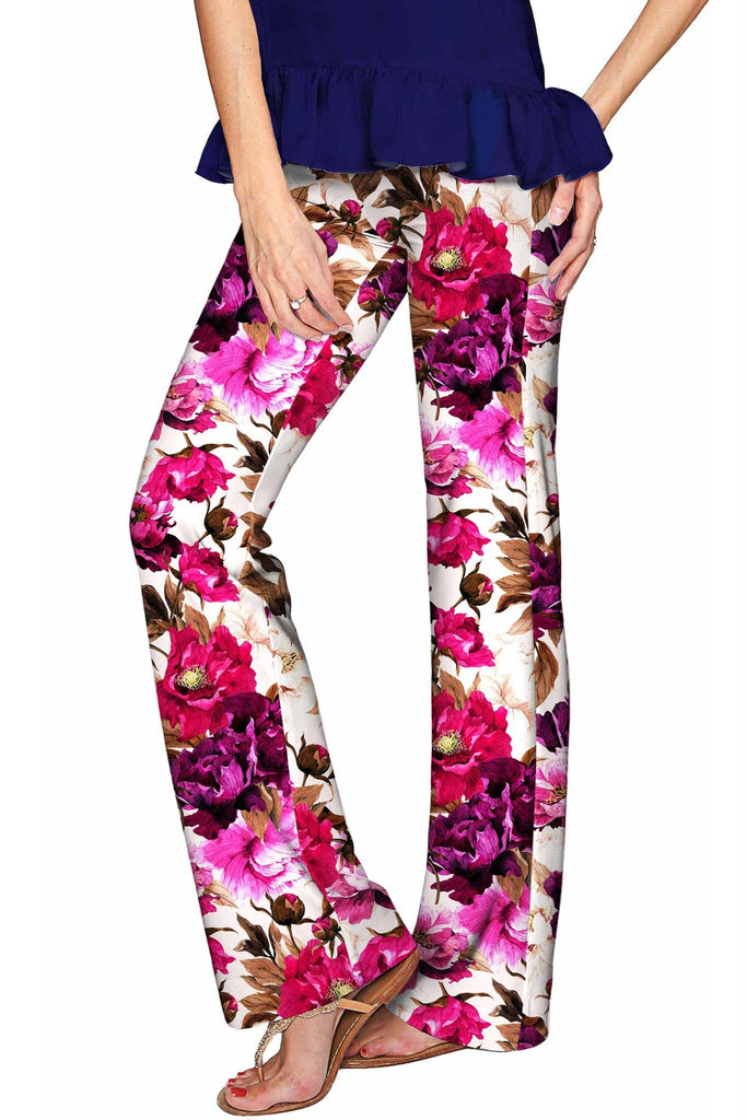 Vintage Charm Amelia Floral Pull-On Palazzo Pant - Women - Pineapple Clothing