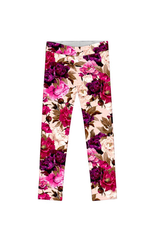 Vintage Charm Lucy Cute Floral Print Fall Knit Leggings - Girls - Pineapple Clothing