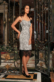 Black White Stretchy Fancy Cocktail Mommy and Me Dress With Lace Trim - Pineapple Clothing