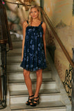 Navy Blue Floral Lace Halter Swing Trendy Party Mommy and Me Dress - Pineapple Clothing