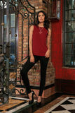 Ruby Red Floral Sleeveless Holiday Designer Mother Daughter Outfit - Pineapple Clothing