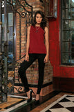 Ruby Red Floral Sleeveless Holiday Designer Mother Daughter Outfit - Pineapple Clothing
