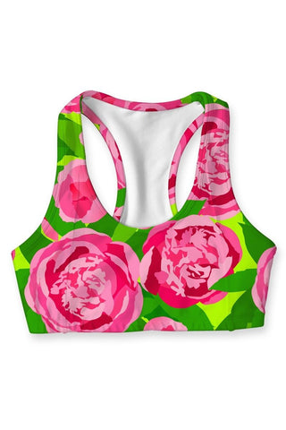 Pink Vibes Stella Seamless Racerback Sport Yoga Bra - Women