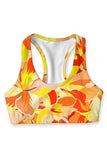 Flaming Hibiscus Stella Seamless Racerback Sport Yoga Bra - Women