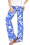 Whimsy Amelia Blue & White Print Palazzo Pant - Women - Pineapple Clothing