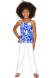 White Amelia Eco-Friendly Stretch Knit Palazzo Pant - Girls - Pineapple Clothing