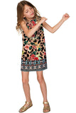 Wild & Free Adele Trendy Leopard Print Shift Dress - Girls - Pineapple Clothing