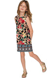 Wild & Free Adele Trendy Leopard Print Shift Dress - Girls - Pineapple Clothing