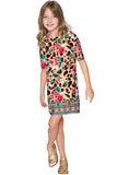 Wild & Free Grace Leopard Print Fall Chic Shift Dress - Girls - Pineapple Clothing